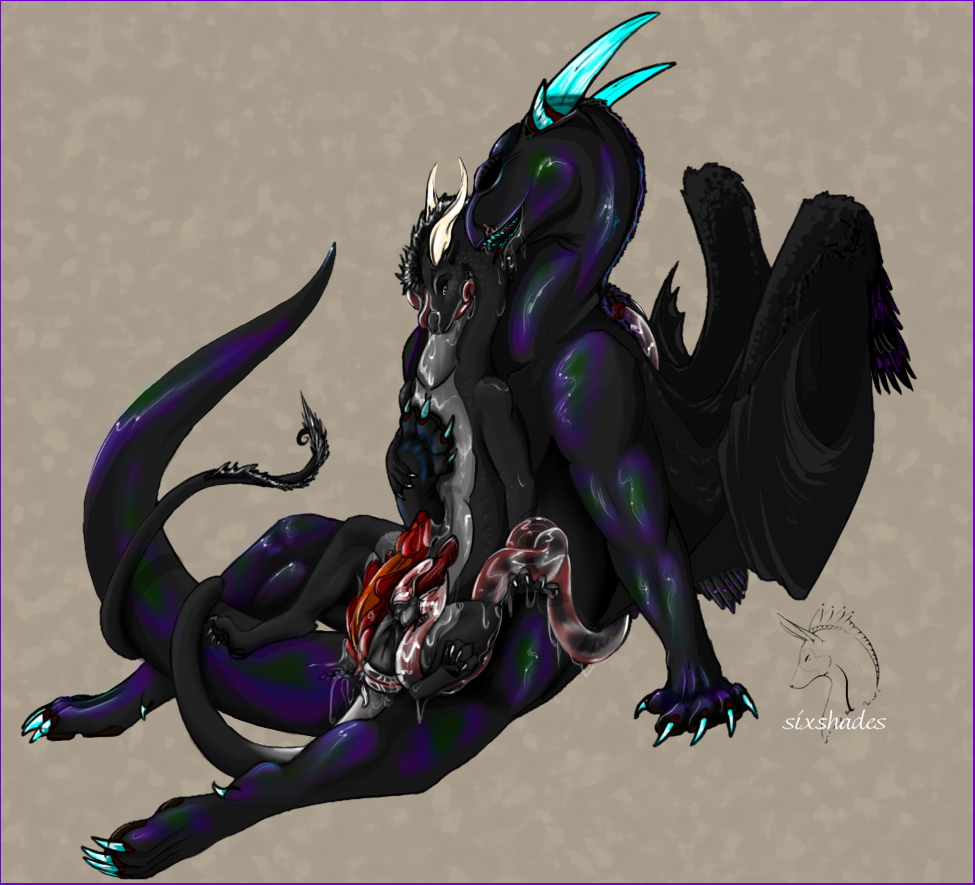 deitahhn dragon feathers gay male scalie sixshades size_difference tentacles unknown_species wings