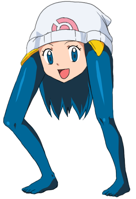 blue_eyes blue_hair hat hikari_(pokemon) no_humans pink-ball pokemon shiteyan'yo simple_background smile solo what white_background
