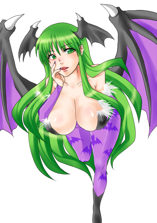 breasts capcom cleavage darkstalkers demon_girl head_wings headwings morrigan_aensland succubus vampire_(game)