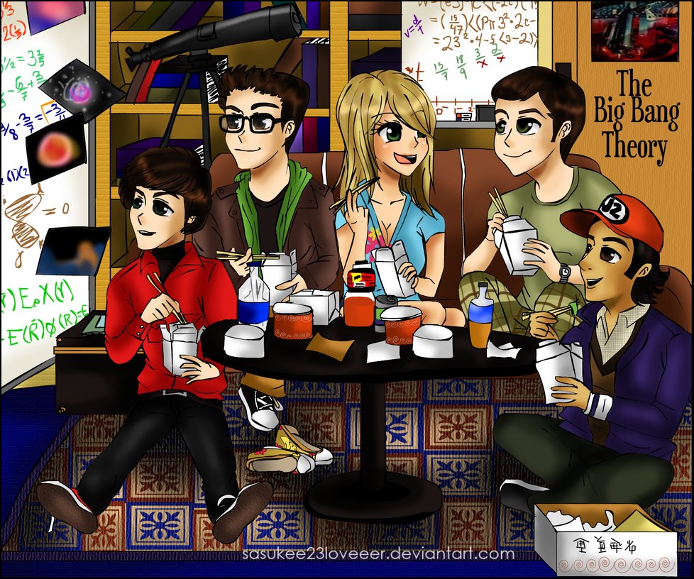 food howard_wolowitz leonard_hofstadter nerd penny rajesh_koothrappali sheldon_cooper the_big_bang_theory