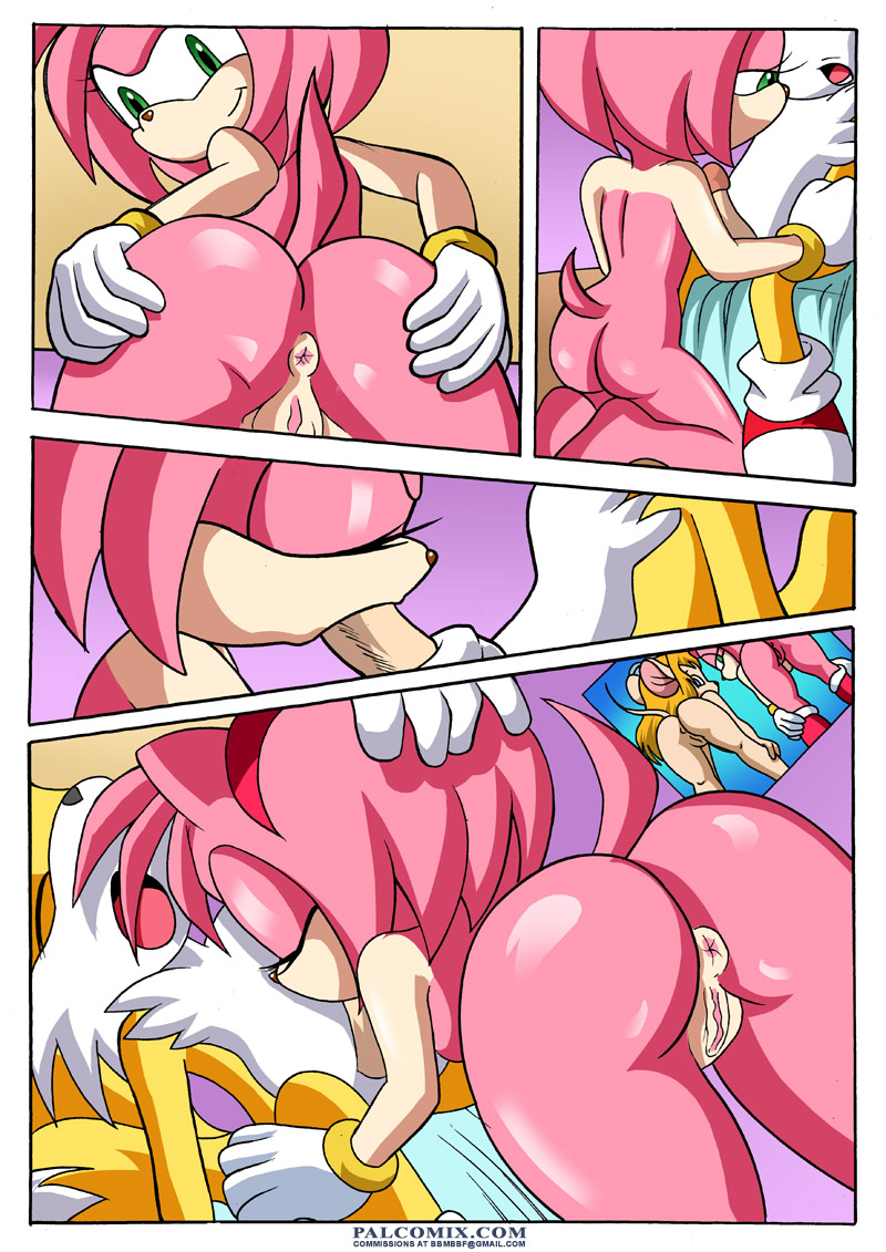 anus bed breasts canine comic female fox hedgehog mammal miles_prower mobian nude oral palcomix penis presenting pussy sega sonic_(series) spreading tails unknown_artist