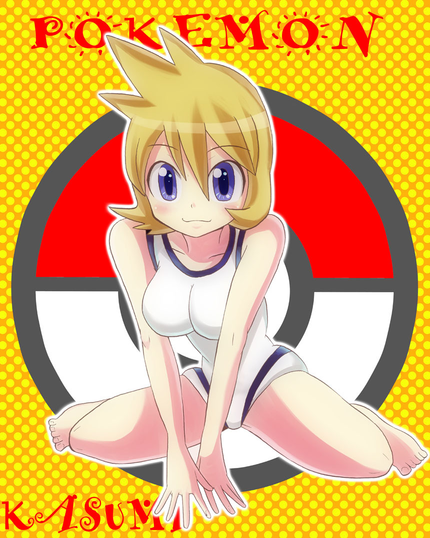 :3 bad_feet barefoot blush feet gym_leader kasumi_(pokemon) nnn pokemon pokemon_(game) pokemon_heartgold_and_soulsilver pokemon_hgss smile swimsuit toes
