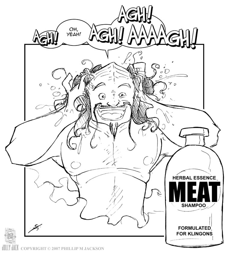 funny humour jollyjack klingon shampoo shower solo star_trek