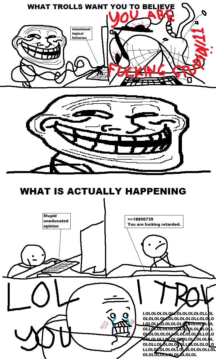 comic computer crying english_text human imageboard internet keyboard_(computer) mammal monochrome not_furry plain_background rage text the_truth troll trollface white_background whynne whynne_(artist)