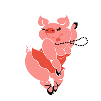 female necklace pig porcine pussy solo unknown_artist