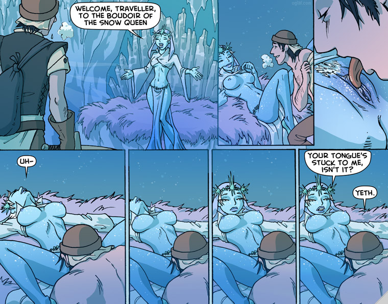 breasts cunnilingus female human humour lol male not_frozen_lamp-post oglaf oral oral_sex pussy sex straight