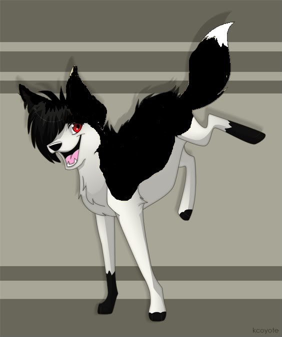 daire feral happy mammal non-anthro red_eyes smile solo unknown_artist wolf