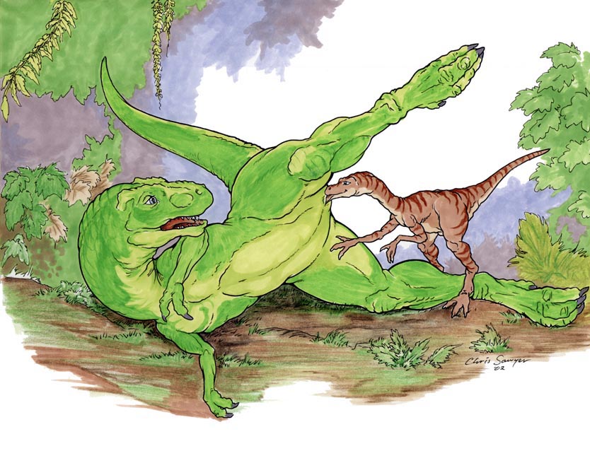 chris_sawyer couple dinosaur female pussy raptor scalie t-rex