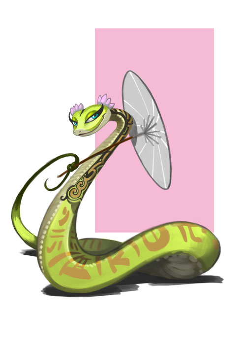 feral kung_fu_panda master_viper parasol plain_background reptile scalie snake solo umbrella white_background