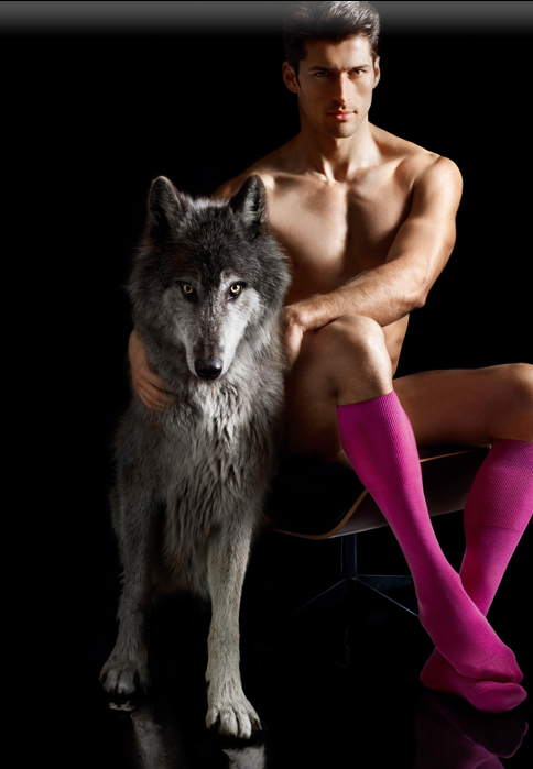 feral human male mammal photo real socks unknown_artist wolf
