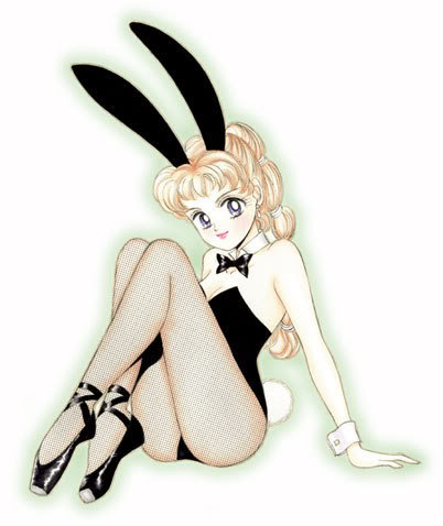 1girl animal_ears ballet ballet_slippers bare_arms bishoujo_senshi_sailor_moon bow bowtie breasts bunny_ears bunny_girl bunnygirl bunnysuit cleavage cuffs detached_collar fake_animal_ears fishnets kino_makoto leotard light_brown_hair light_smile looking_at_viewer lowres official_art pantyhose pink_hair ponytail ribbon ribbons sitting solo takeuchi_naoko wrist_cuffs