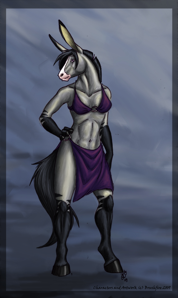 2009 black brushfire donkey equine female grey half-closed_eyes hooves mane simple_background skimpy solo standing