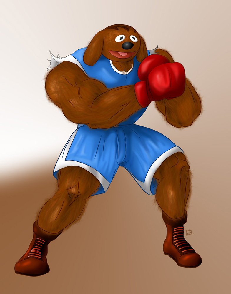 balrog boxing_gloves clothing derp gavacho13 male muppets rowlf solo street_fighter