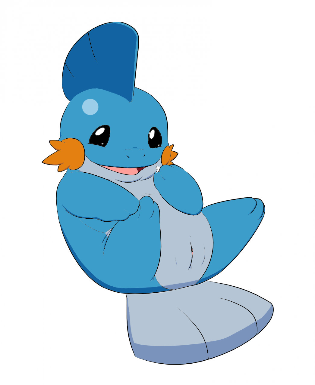c0nnerc00n chubby clitoris cub female mudkip nintendo overweight plain_background pok&#233;mon pok&eacute;mon pussy solo video_games white_background young