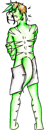 eyewear gecko glasses green green_body lizard plain_background reptile scalie solo stripes transformation white_background xanthias
