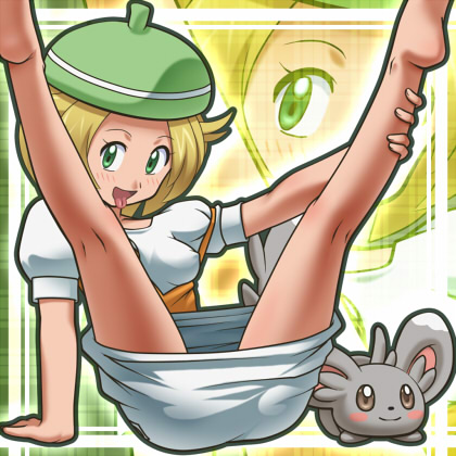 awa bel_(pokemon) bell_(pokemon) chillarmy legs lowres minccino nintendo pokemon spread_legs zoom_layer