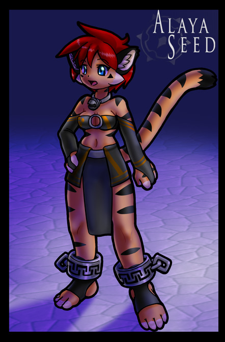 fantasy feline female freelancemanga mammal nekonny solo tiger tina_(caribbean_blue)