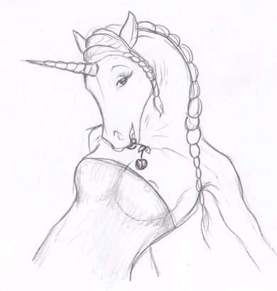black_and_white breasts equine female horse lightstep monochrome sketch solo translucent unicorn