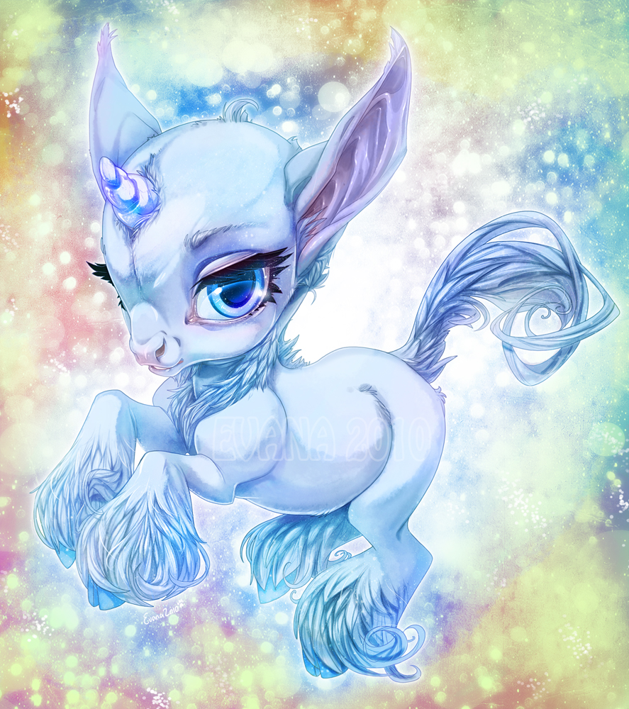 baby blue cute equine evana feral hooves solo unicorn