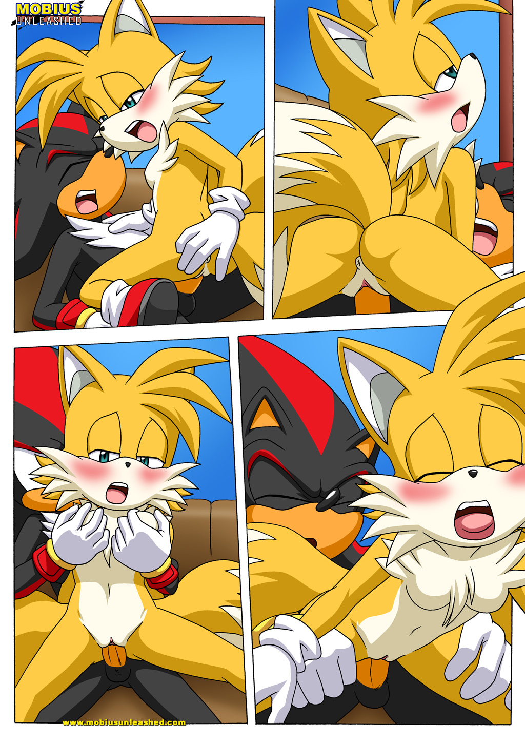 blush breasts canine couple female fox hedgehog male miles_prower mobian mobius_unleashed penetration penis pussy sega sex shadow_the_hedgehog sonic_(series) tails vaginal vaginal_penetration