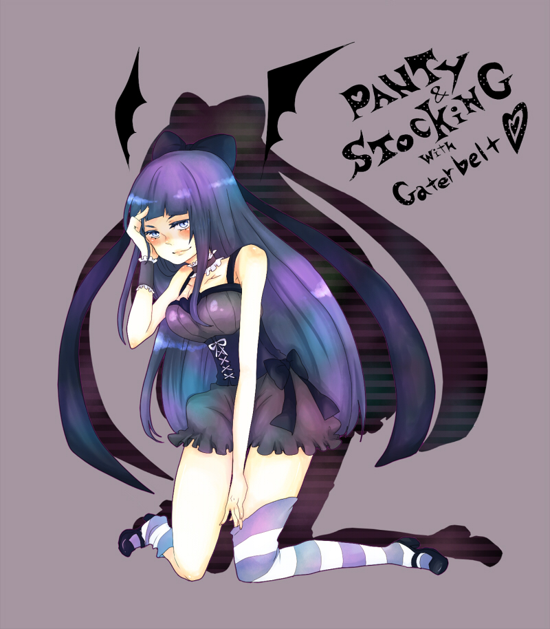 blush panty_&amp;_stocking_with_garterbelt smile stocking_(character) stocking_(psg) wings