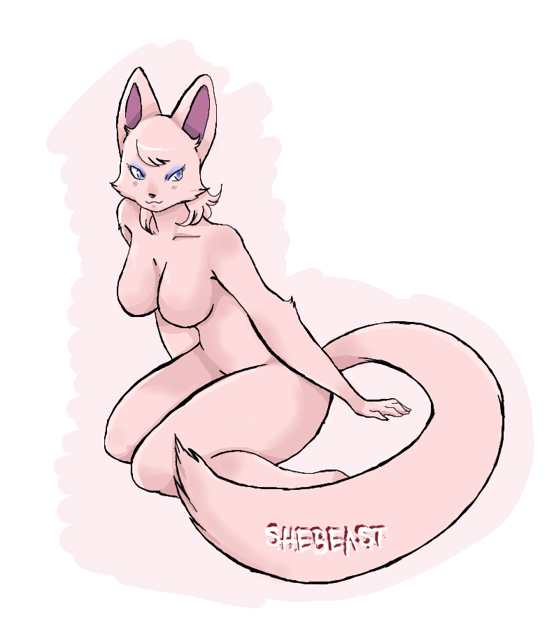 bagi breasts cat feline naturally_censored nude shebeast solo