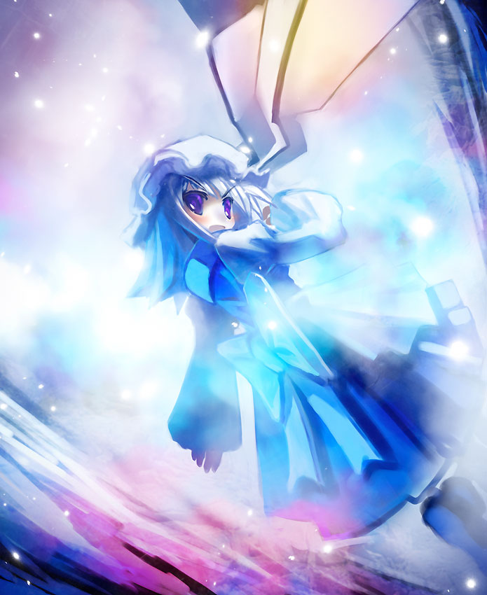 boots bow hat letty_whiterock looking_back open_mouth snow solo tanaka_ken'ichi touhou