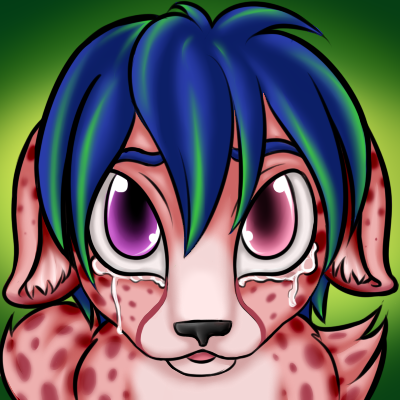 canine cheetah chox choxy crying feline fur icon mammal pink pink_fur portrait ritsuka_ayakashi solo