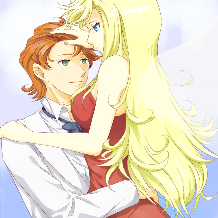 brief_(character) brief_(psg) couple dress hug panty_&amp;_stocking_with_garterbelt panty_(character) panty_(psg) smile