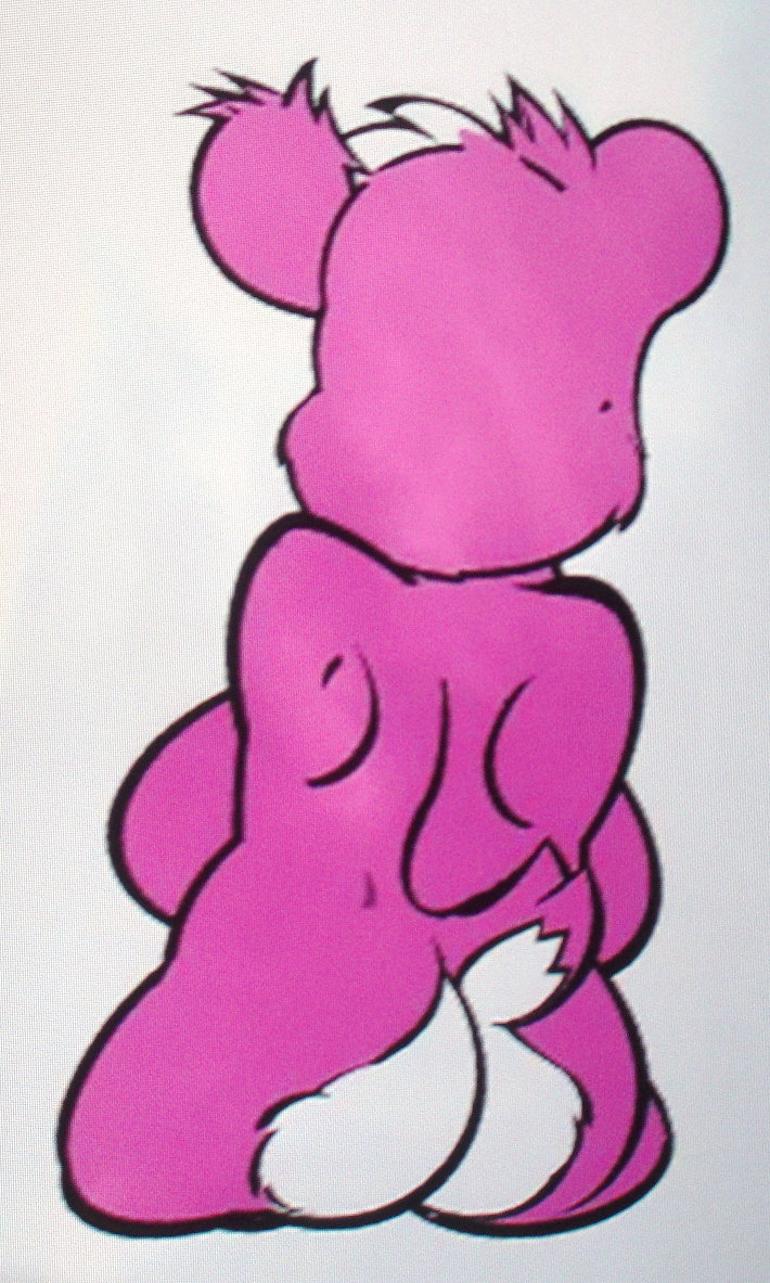 amputee bear breasts butt chubby female fur mammal overweight pink pink_fur quadruple_amputee side_boob solo unknown_artist