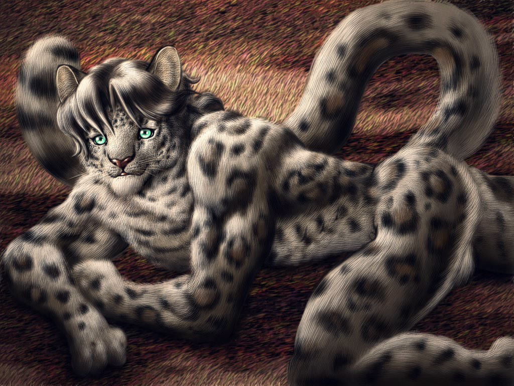 anthro karabiner leopard male mammal nude snow_leopard solo