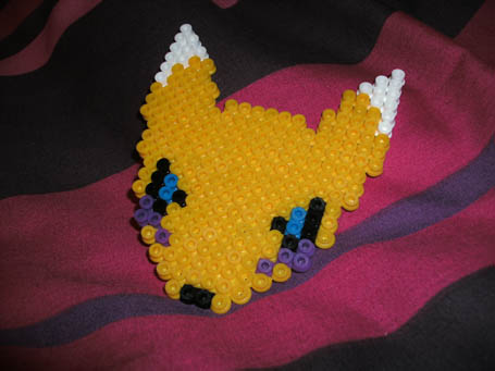 beads canine digimon fox hama head perler pixel_art renamon