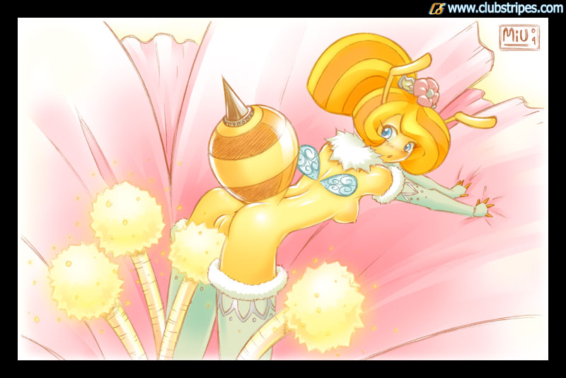 bee breasts female flower miu pollination solo sting wings