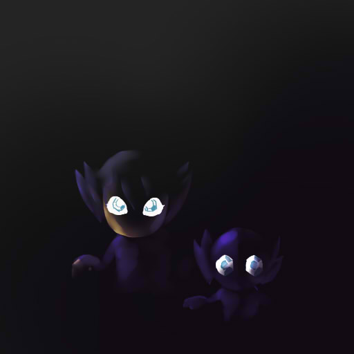 black black_background blue_eyes dark gen_3_pokemon hitec moemon personification pokemon pokemon_(creature) sableye