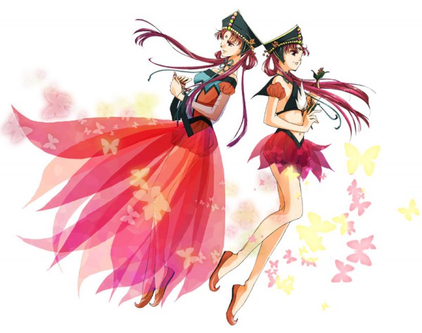 bishoujo_senshi_sailor_moon bishoujo_senshi_sailor_moon_sailor_stars duplicate legs multiple_persona pixiv princess_kakyuu red_hair skirt