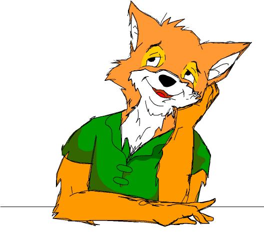 anthro disney fox male mammal plain_background robin_hood robin_hood_(disney) solo tunic white_background
