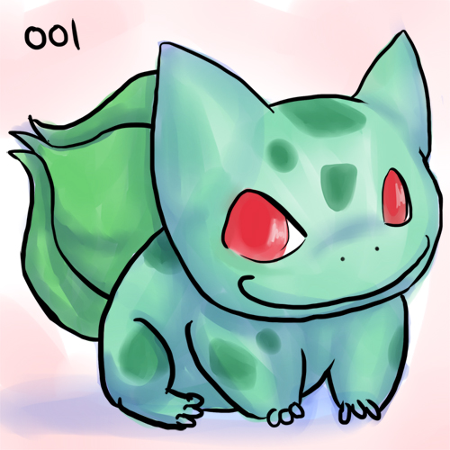 bulbasaur happy herraardy pok&eacute;mon red_eyes smile solo