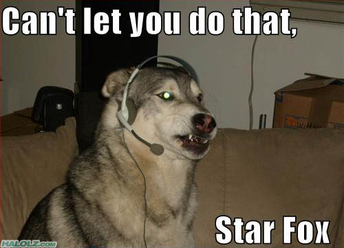 can't_let_you_do_that_star_fox canine caption dog fangs feral gamer headset husky image_macro photo real star_fox star_wolf video_games xbox xbox_360