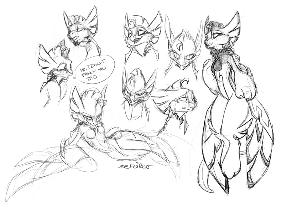 alluring angry annoyed breasts claws cry crying cute dialogue dragon expression_sheet expressions eyes facial_expressions feathers female fenra float floating fur grin happy hindpaw irritated lashka lying nude sad scalie sefeiren sketch sun_fenra tail tears