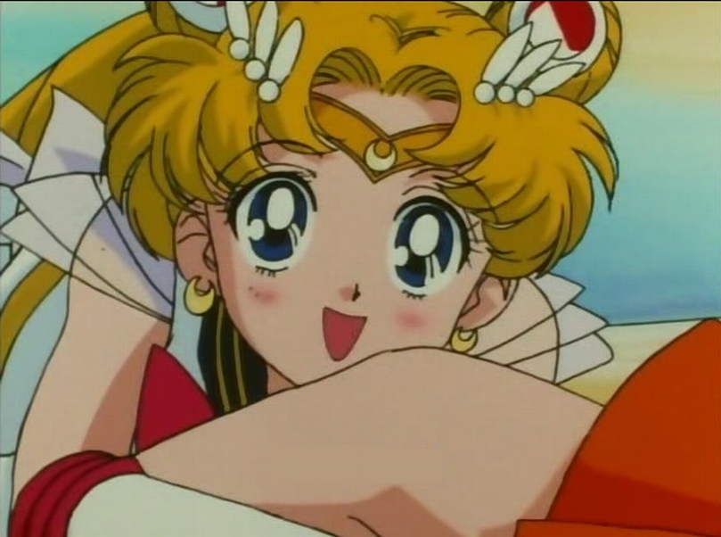 2girls bishoujo_senshi_sailor_moon blonde_hair blush cap legs looking_up sexually_suggestive skirt suggestive super_sailor_moon