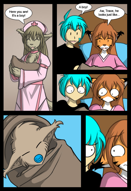 basitin blue_hair brown_hair comic couple cub feline flora_(twokinds) hair human implied_adultery keidran long_brown_hair long_hair mother nurse short_blue_hair short_hair tiger tom_fischbach trace_(twokinds) twokinds uhoh