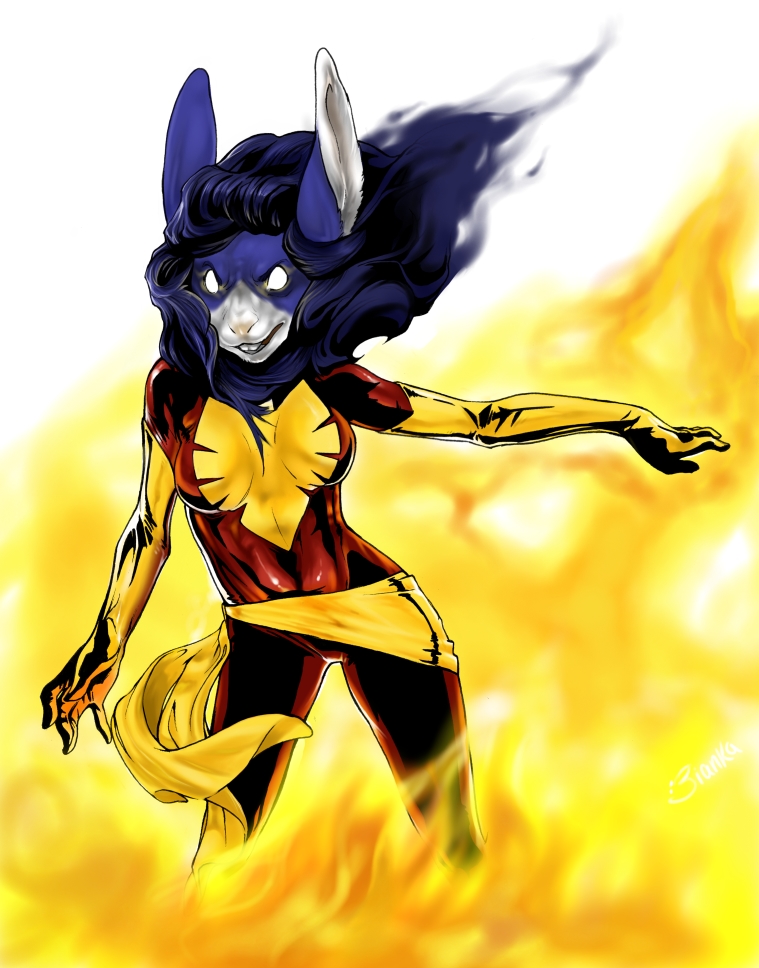 bianka cosplay costume dark_phoenix female furrified lagomorph rabbit solo x-men