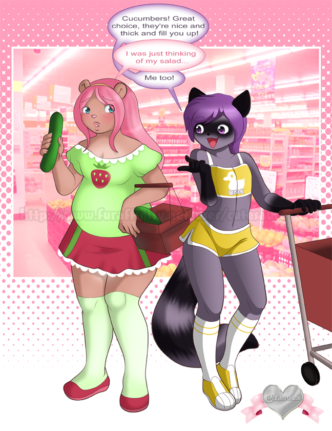 bear blue_eyes blush chubby crossdressing cute cutesauce girly gummi hair kennis male raccoon rainbowpanda shopping short_hair skimpy socks tail wide_hips