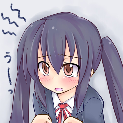 altorealize blush face k-on! long_hair lowres nakano_azusa solo teardrop twintails