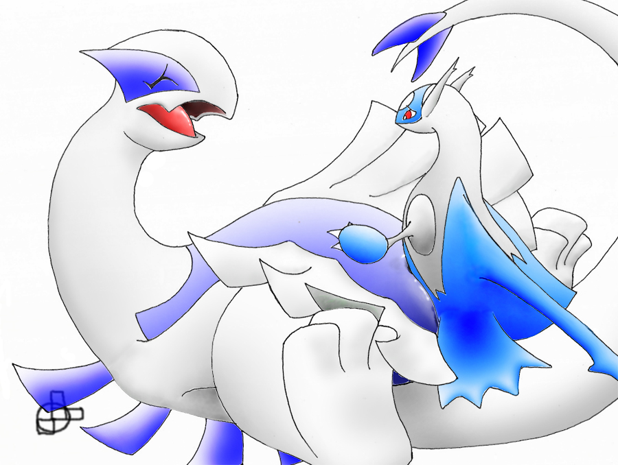 claws cum eyes_closed female latios lugia male penetration pok&eacute;mon red_eyes sex size_difference tail tensor white