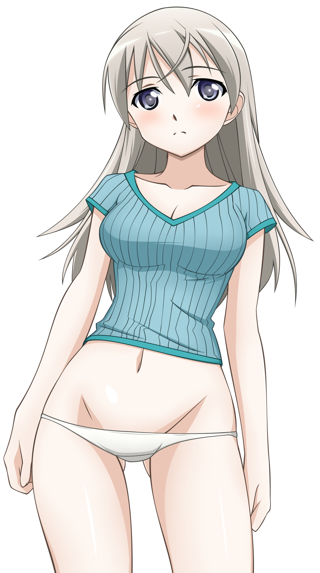breasts cleavage eila_ilmatar_juutilainen gluteal_fold highres no_pants panties strike_witches transparent_background transparent_png underwear vector_trace