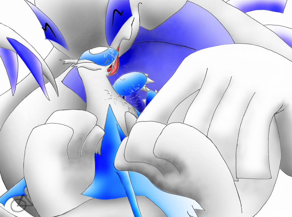 claws licking lugia pok&eacute;mon saliva size_difference tensor tongue white