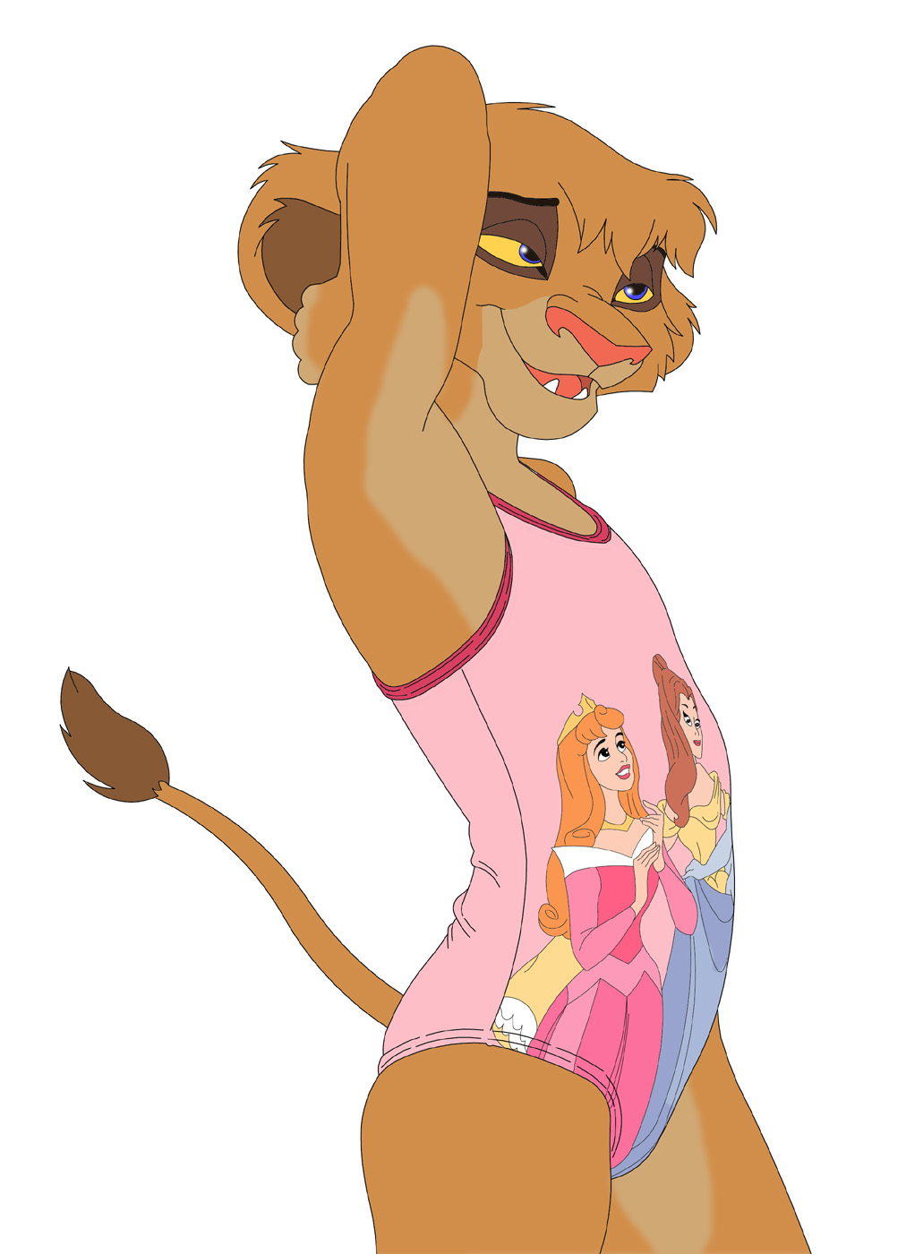 aurora belle cub cute disney feline female flat_chest human leotard lion natony preteen solo teen the_lion_king tlk92024 vitani young