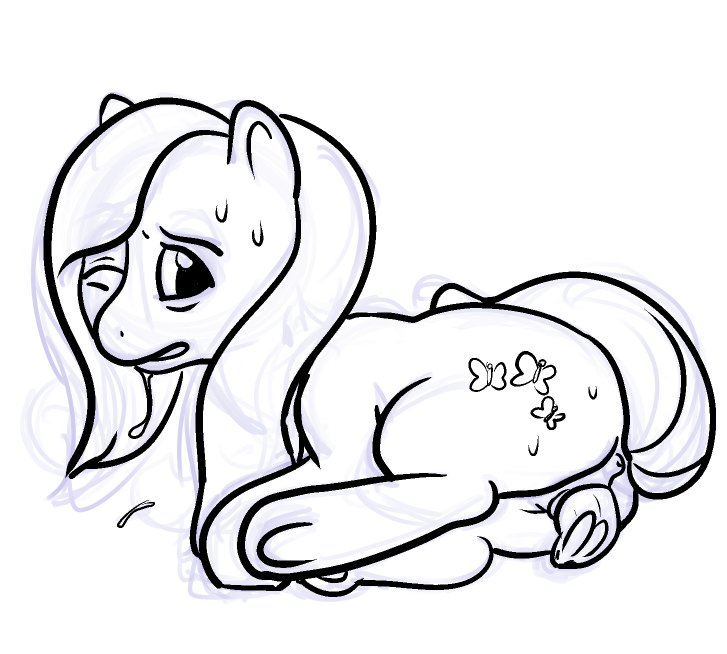 anus birth birthing butt equine female feral fluttershy_(mlp) friendship_is_magic hair horse lagomorph lying mammal missing_wings my_little_pony on_side pain penetration plain_background pony pussy rabbit solo sweat unbirthing unknown_artist vaginal vaginal_penetration white_background