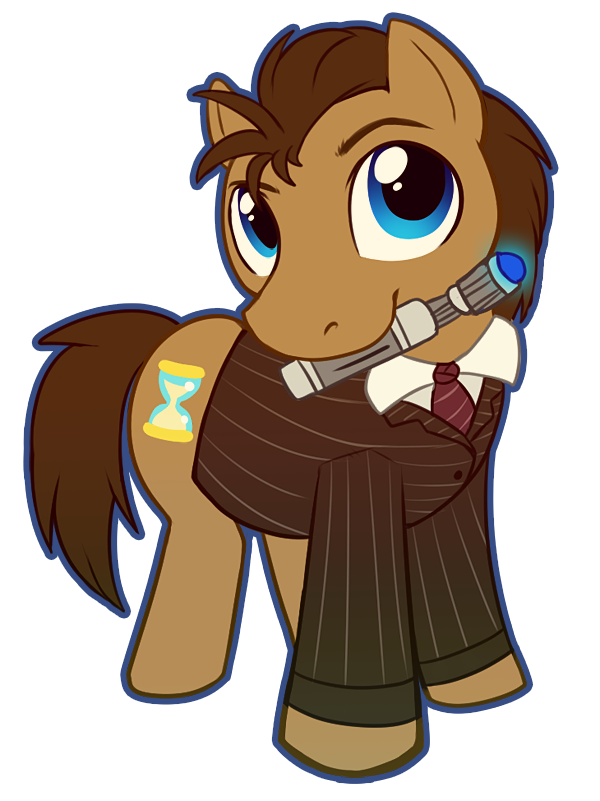 cutie_mark doctor_hoof_(mlp) doctor_whoof_(mlp) doctor_whooves_(mlp) equine feral friendship_is_magic horse male mammal my_little_pony necktie pen plain_background pony solo sonic_screwdriver suit transparent_background unknown_artist